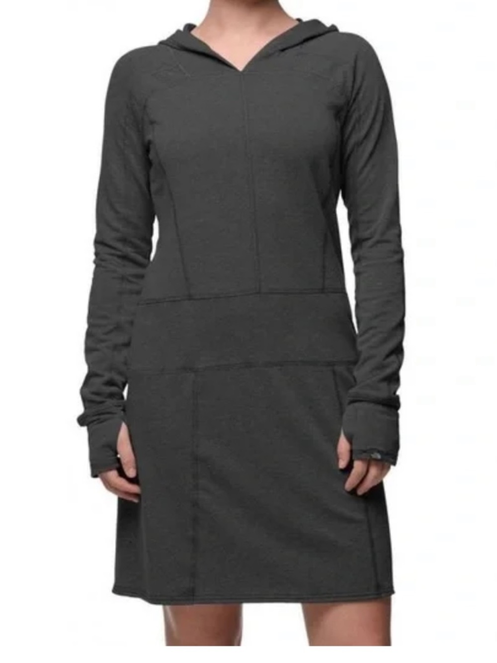 The North Face Charcoal Hooded Long Sleeve Dress